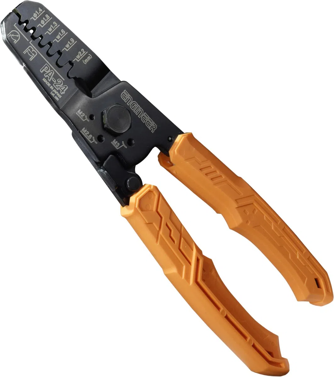 ENGINEER PA-24 szczypce do zaciskania mikrozłączy, specjalistyczne zaciskarki z pinami o skoku 2,5 mm, takie jak JST XH PH EH Molex Micro-Fit 3.0 itp. Idealne zaciskanie złączy serwo Dupont