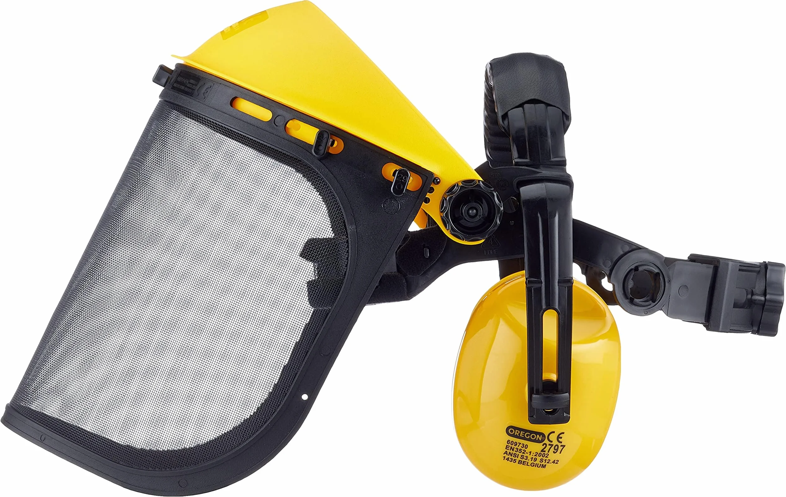 Oregon Q515061 Kask Ochronny na Twarz i Uszy, Żółty