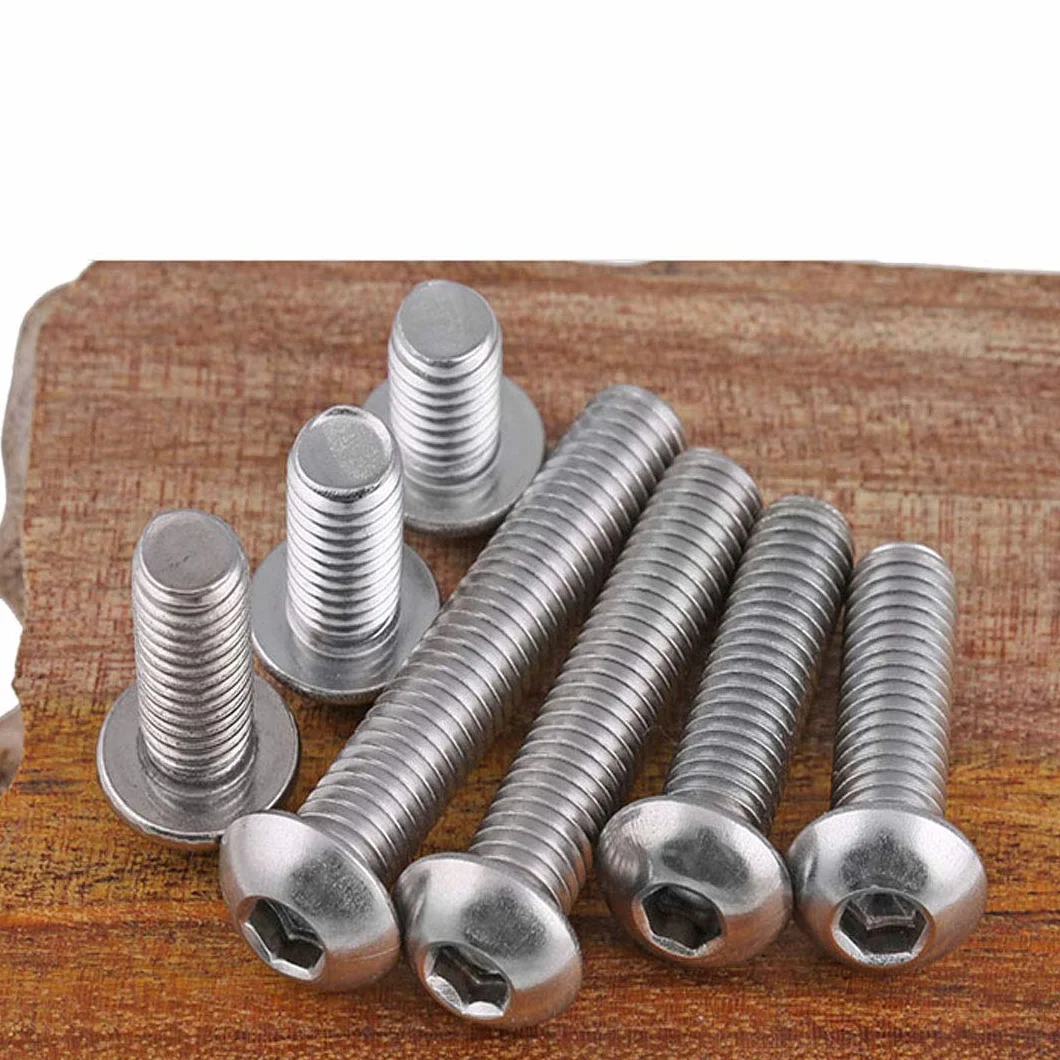 M2.5 Śruby z Gniazdem Sześciokątnym Śruby Maszynowe, Śruby Imbusowe/Imbusowe ze Stali Nierdzewnej Śruby Kopułkowe, M2.5×40mm,50 pcs