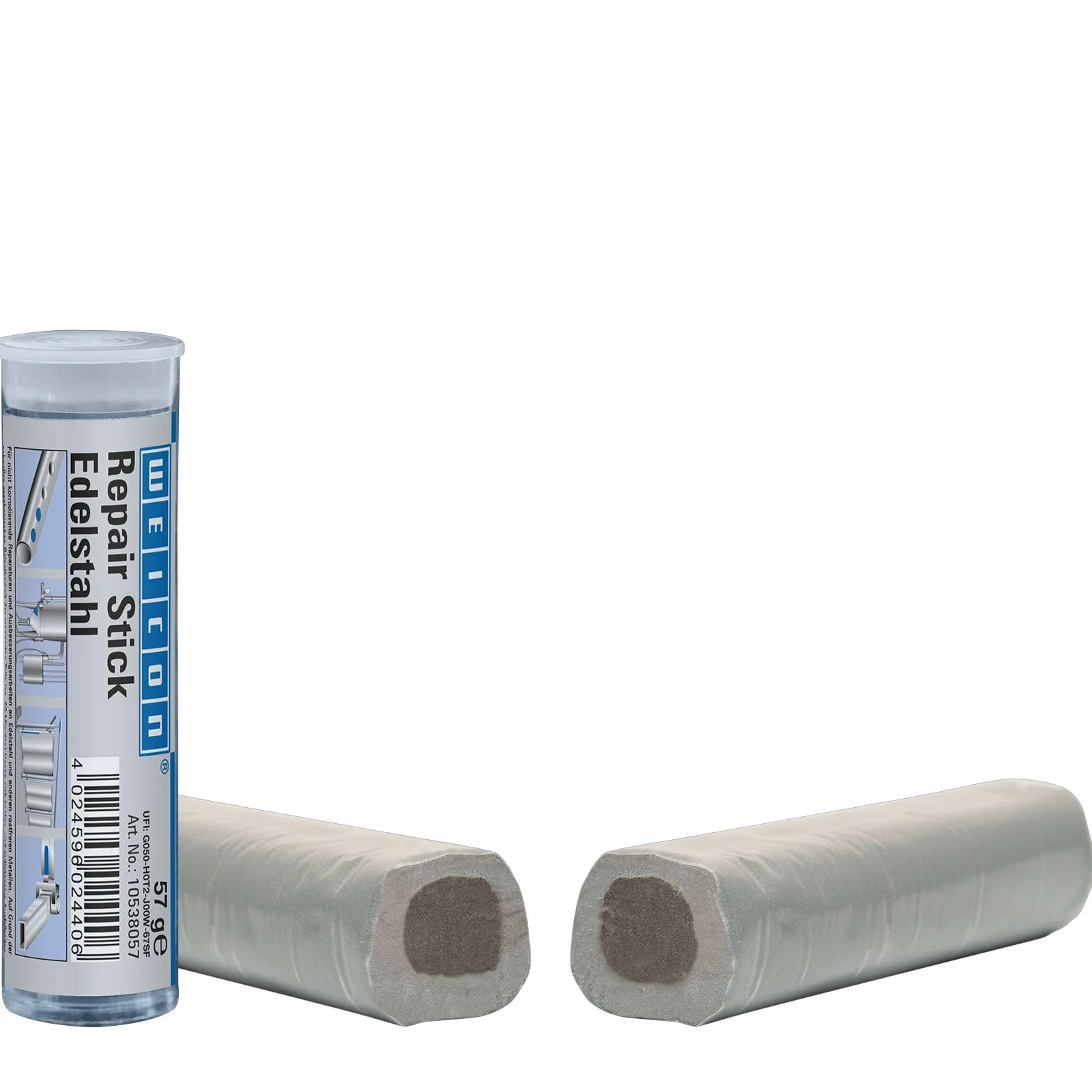 WEICON Repair Stick stal nierdzewna, 57 g, 2-składnikowa żywica epoksydowa, specjalny klej