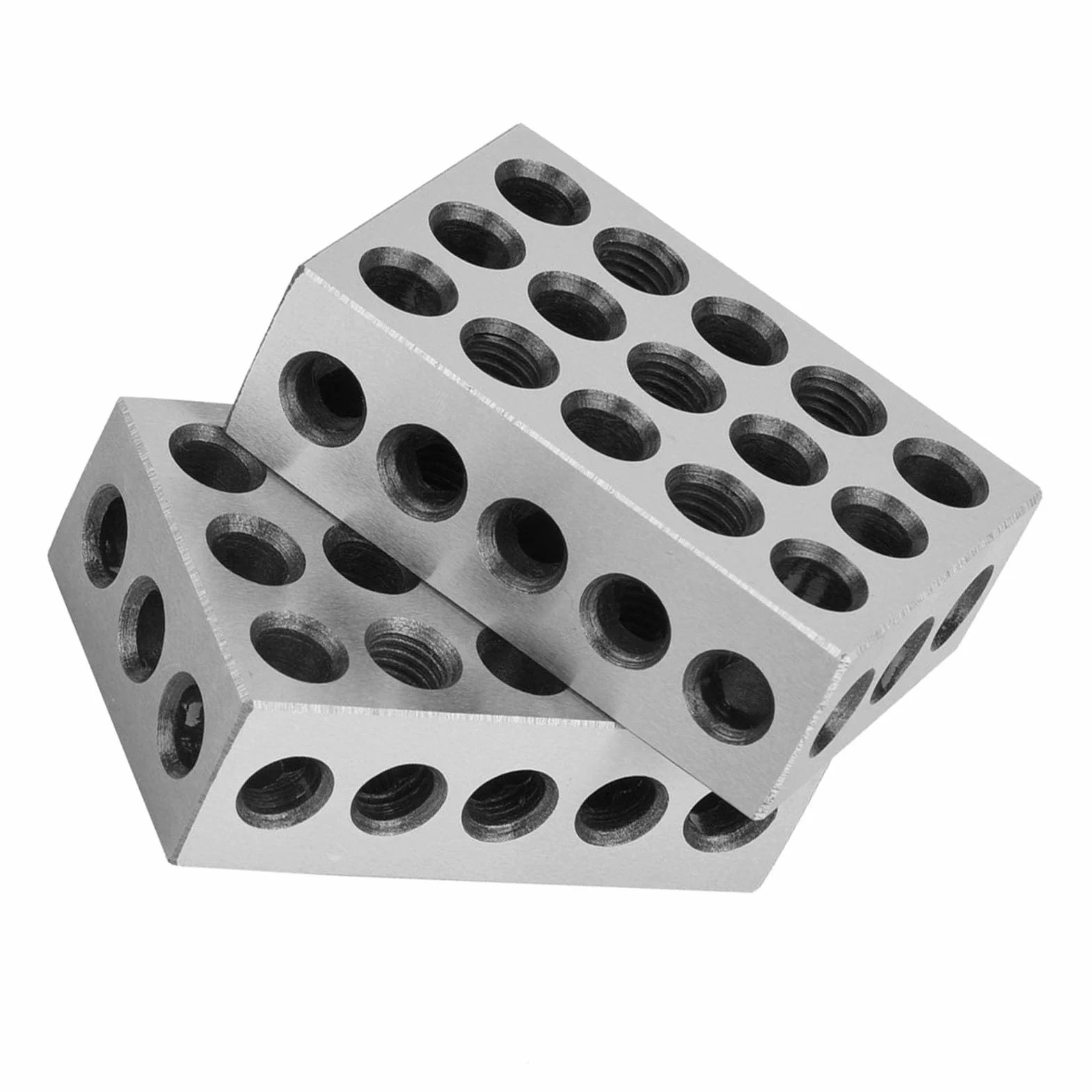 2 kawałki. Bloki mocujące z 23 otworami Frezowanie równoległego bloku mocującego 25x50x75mm