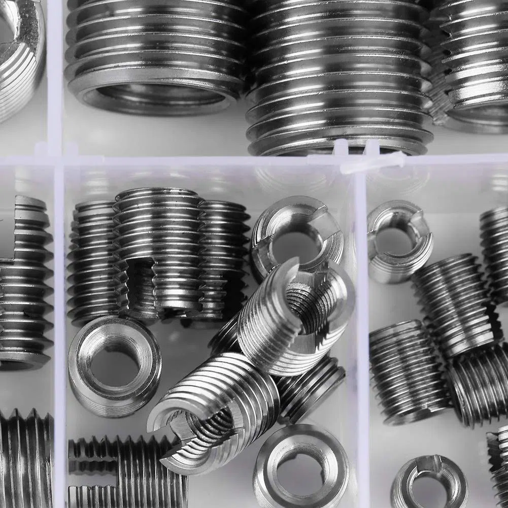 50 pcs Gewindeeinsätze 302 Edelstahl Innengewinde Selbstschneidende Gewindeeinsatz Set Gewinde Verstärken Repair Tool