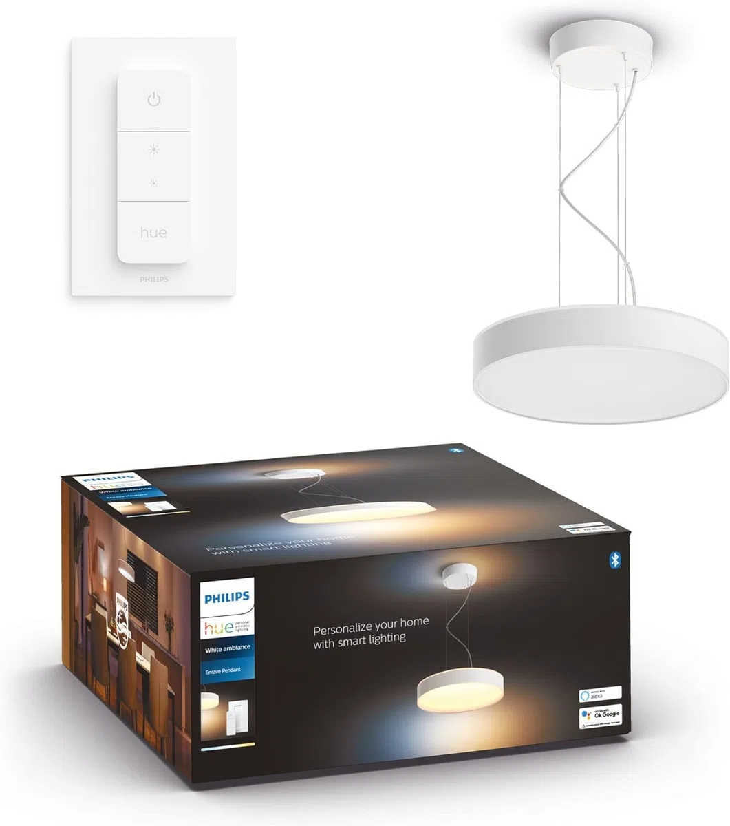 Philips Hue White ambiance Lampa wisząca Enrave 1x35W (biała), wiele odcieni bieli, możliwość przyciemniania, inteligentne oświetlenie