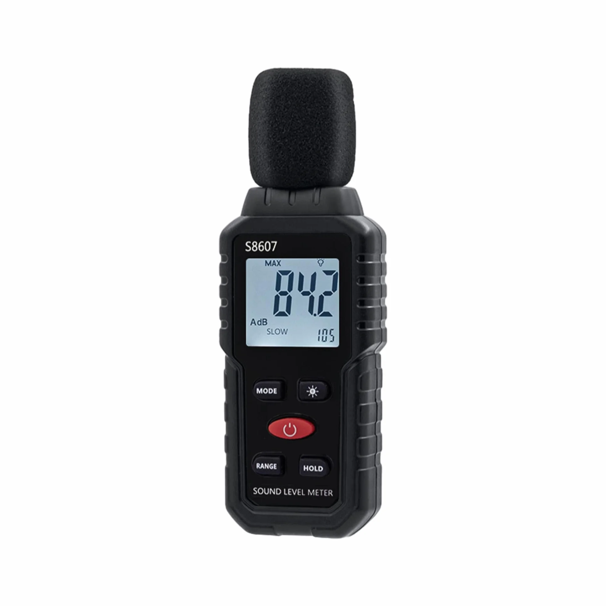 Mcbazel Fonometr, cyfrowy miernik hałasu, miernik decybeli z wyświetlaczem LCD, pomiar 30 dB przy 130 dB