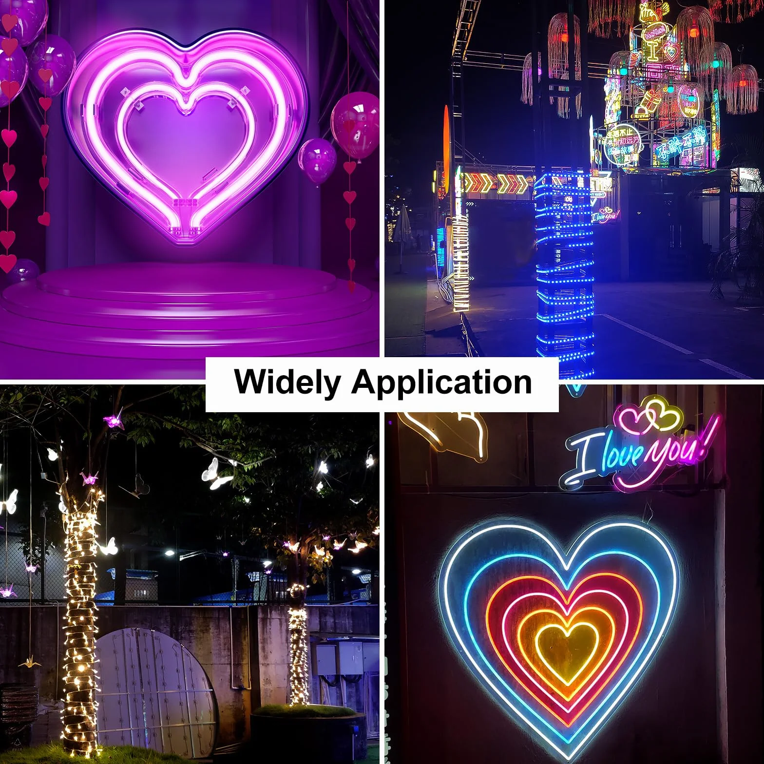 PATIKIL Klipsy mocujące do taśm świetlnych Led Zestaw 100 wsporników mocujących ze śrubami do kabli 16 mm - 19 mm przezroczysta taśma neonowa Rgb