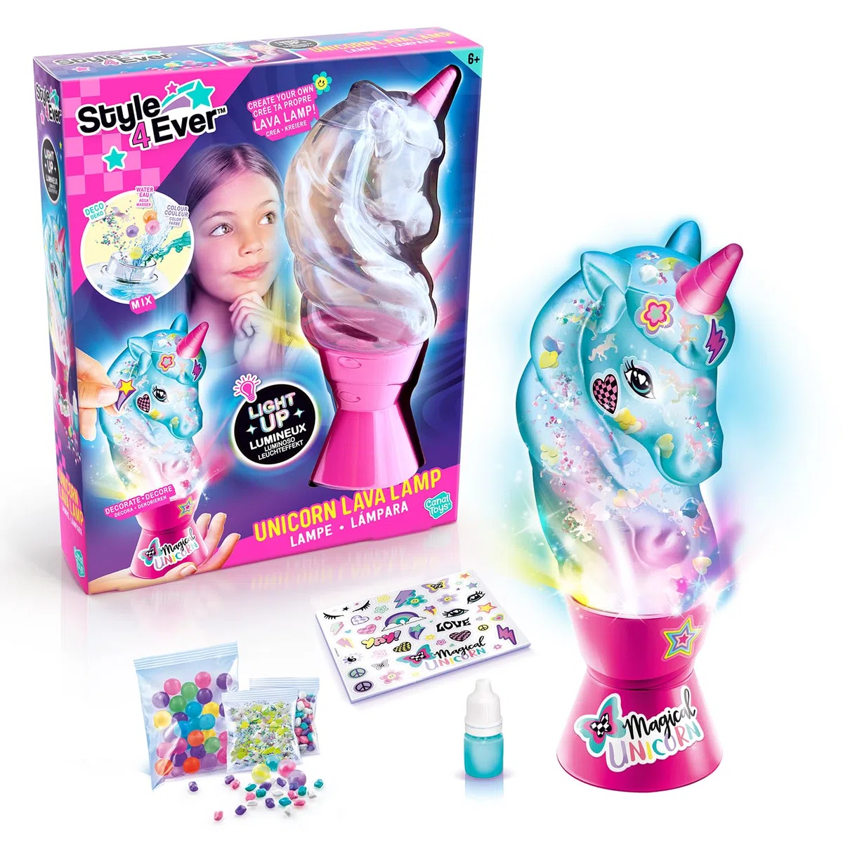 Canal Toys Styl dla Ever-Pretty Lava Jednorożec Lampa DIY-OFG 297