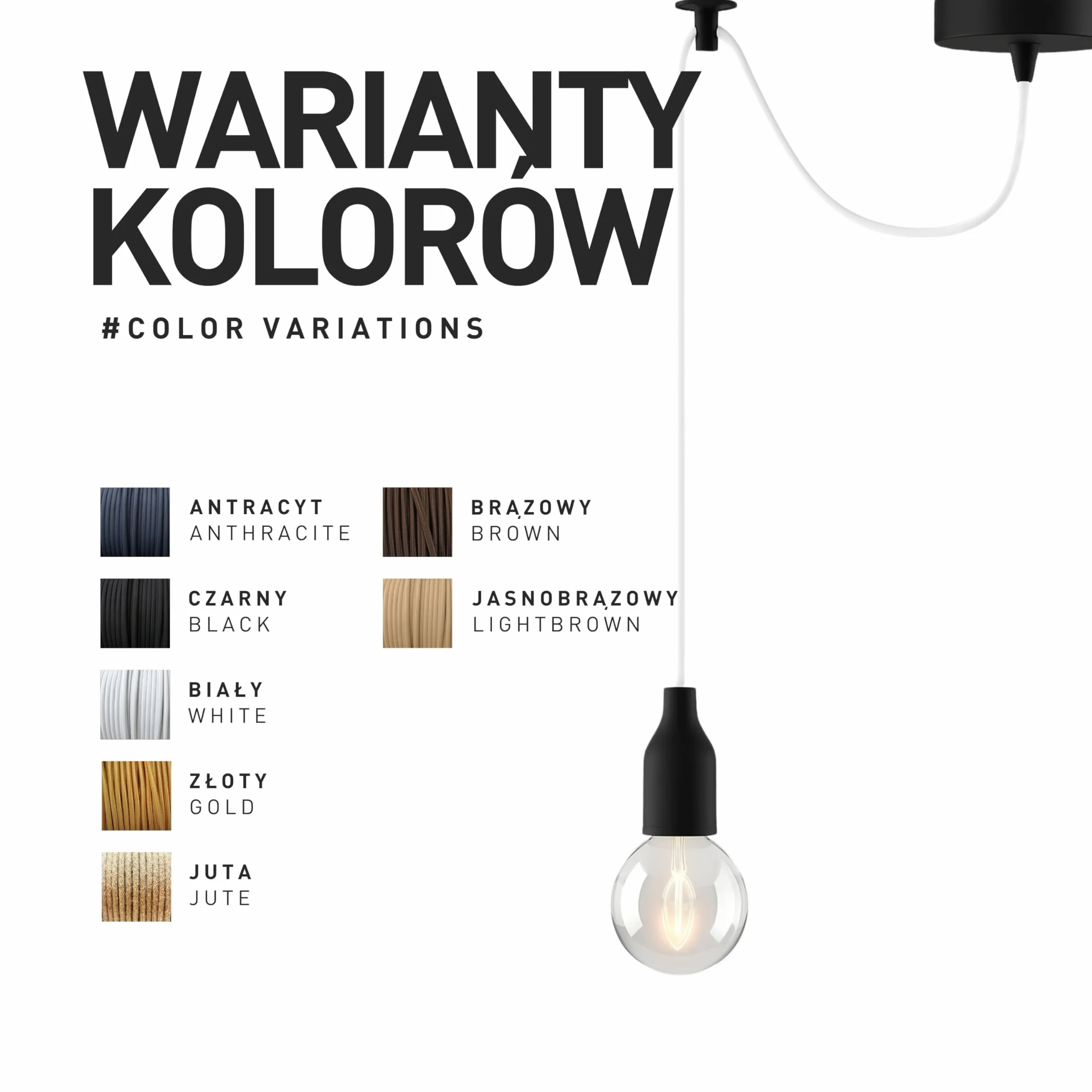 smartect Antracyt Kabel Skręcony Tekstylny, 2 Metrów Kabel w Oplocie Elektryczny, 3 Żyłowy (3 x 0,75 mm²) Elektryczny Kabel w Oplocie Tekstylnym do Własnych Projektów DIY