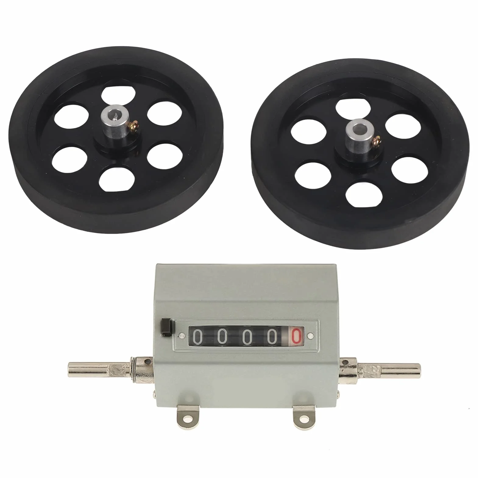 Zähler Rolling Wheel Digits 0-9999.9 Längenzähler Messlänge, max. Geschwindigkeit 350 U/min Grau Reset