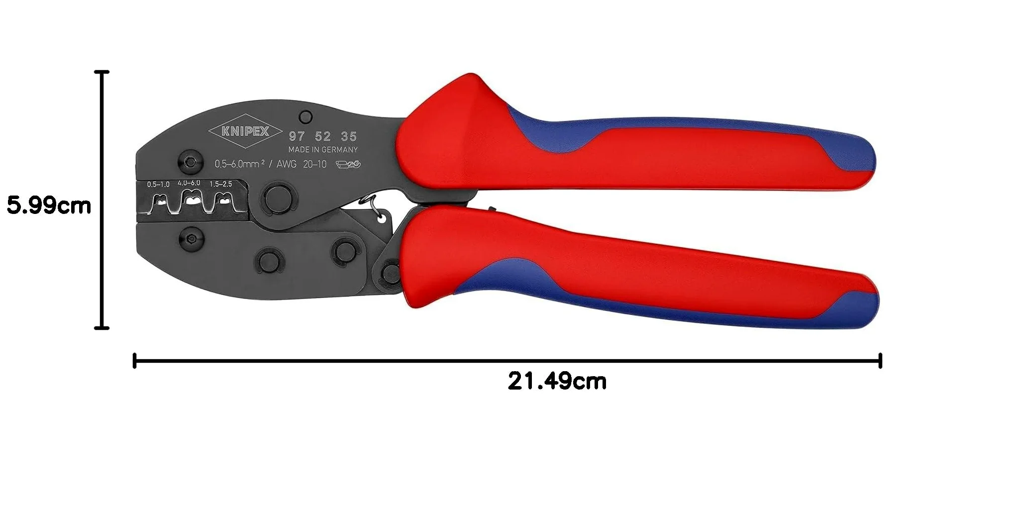 KNIPEX PreciForce Szczypce do zagniatania z osłonkami wielokomponentowymi 220 mm, 97 52 35