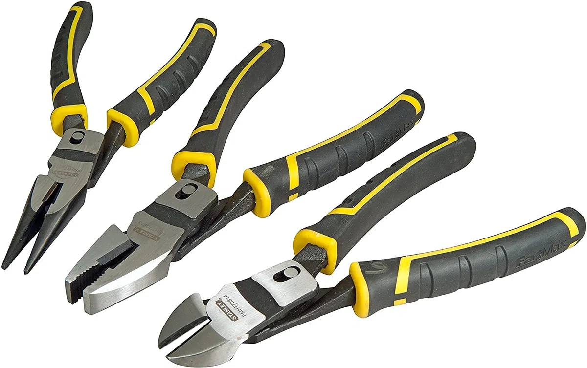 Stanley zestaw szczypiec 3 szt. 254 mm kombinerki, szczypce boczne, szczypce ze szpicem