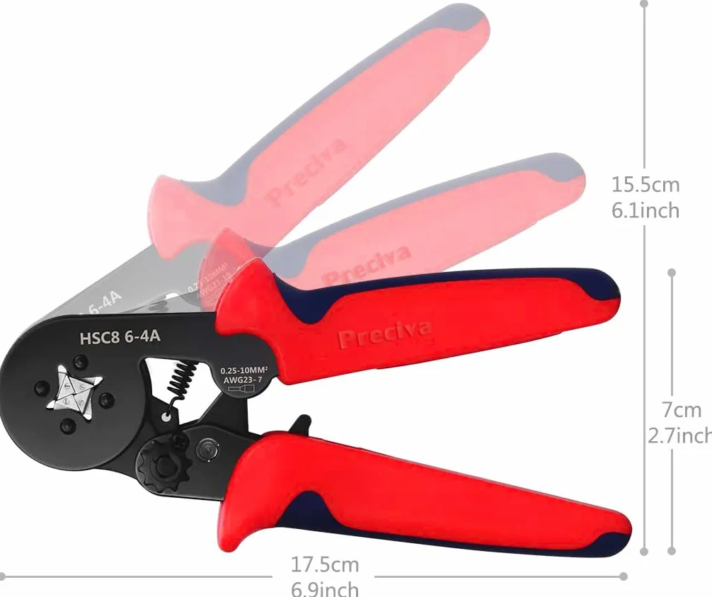 Preciva CP621200 Szczypce Zaciskowe do Tulejek Kablowych, 0,25-10,00 mm², Zestaw 1200 Sztuk