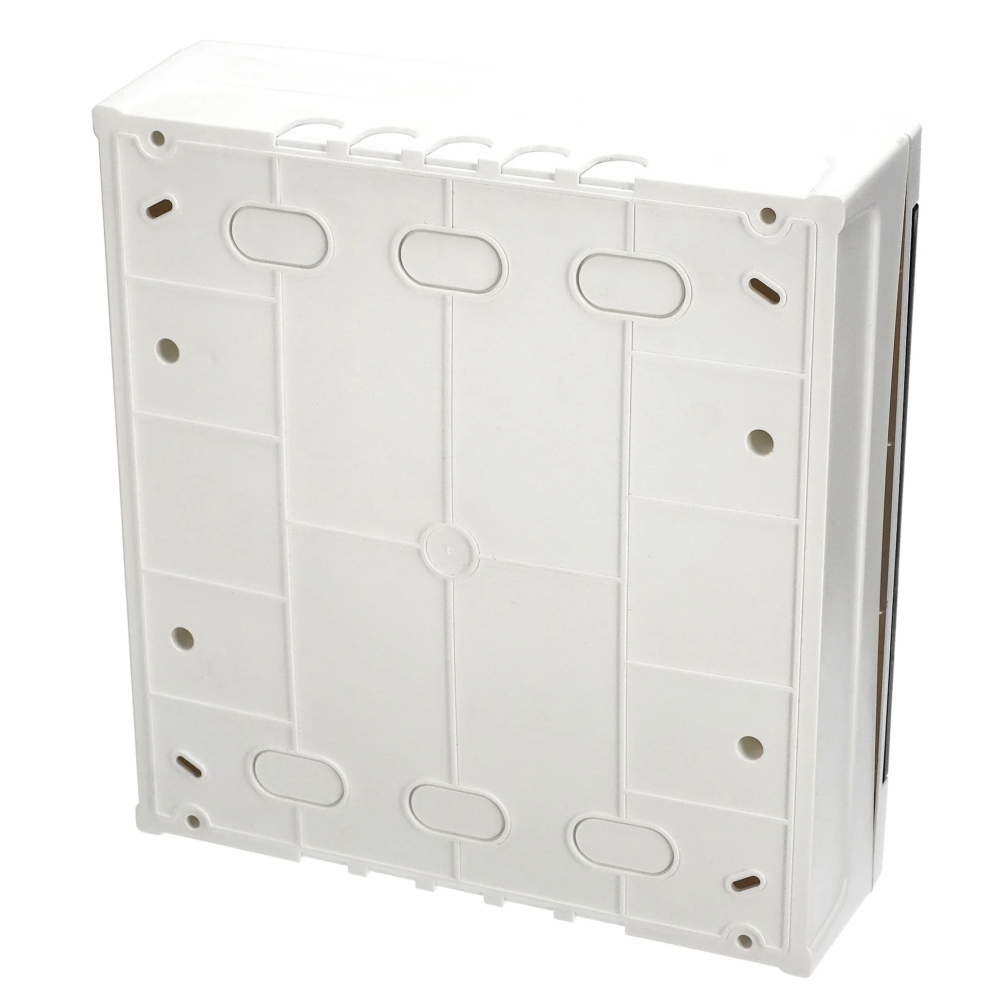 EDO Rozdzielnica Elektryczna Natynkowa 2 Rzędy 24 Modułów 32 x 30 x 9,5 cm - Biała ABS Skrzynka Bezpiecznikowa IP40 IK07, Skrzynka Rozdzielcza do Garażu, Warsztatu, Domu