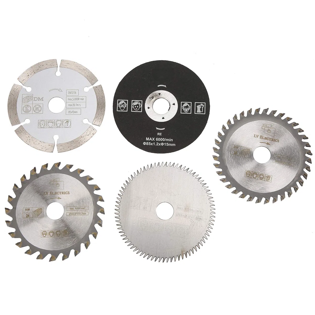 5 Sztuk 85mm średnica Wewnętrzna 15mm Mini Piła Tarczowa z Węglików Spiekanych do Narzędzia Tnącego Ręczna Piła Tarczowa Brzeszczot 65mm B Brzeszczot z Węglików