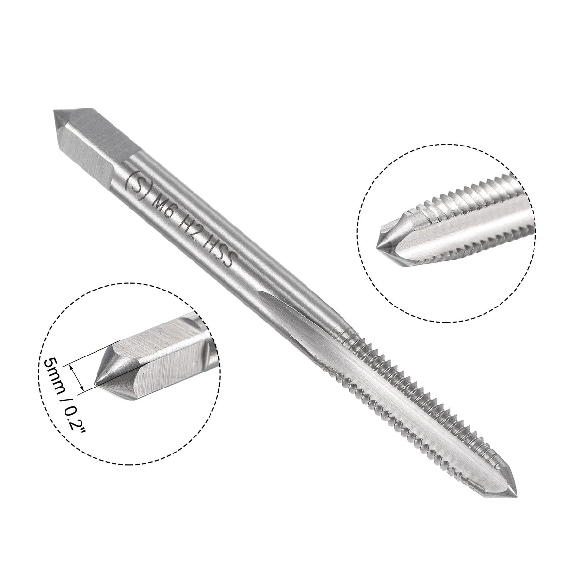 Zestaw gwintowników i narzynek metrycznych M6 x 1 mm, gwintownik maszynowy z okrągłą narzynką, zestaw gwintowników i narzynek do naprawy gwintów nakrętek i śrub