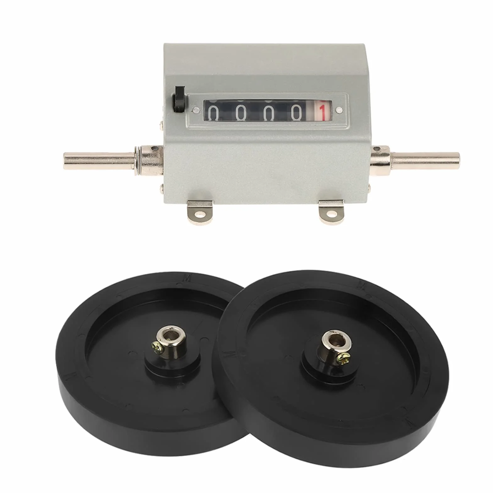Zähler Rolling Wheel Digits 0-9999.9 Längenzähler Messlänge, max. Geschwindigkeit 350 U/min Grau Reset