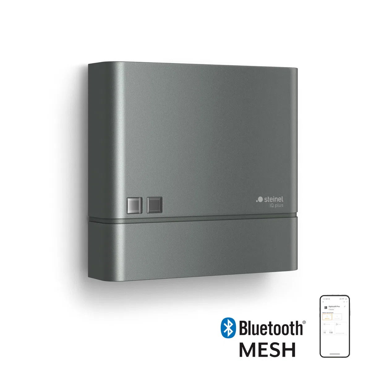 Steinel NightmatIQ Plus antracytowy czujnik zmierzchowy, inteligentny wyłącznik zmierzchowy, 1000 W, timer, sterowany aplikacją