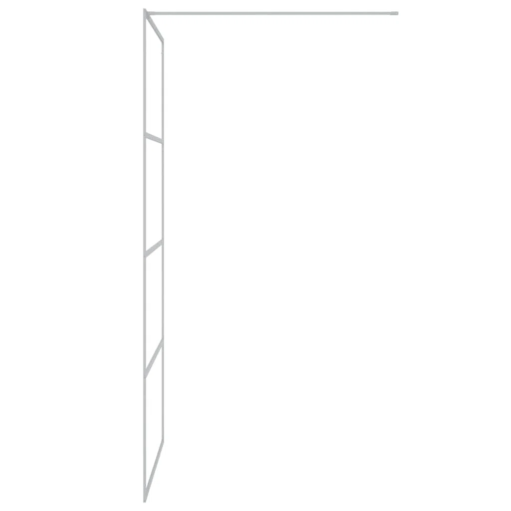 Regulowana ścianka prysznicowa do łazienki, kabina prysznicowa ze szkłem bezpiecznym ESG i ramą aluminiową do kabiny prysznicowej, kolor srebrny, 100 x 195 cm, przezroczysta