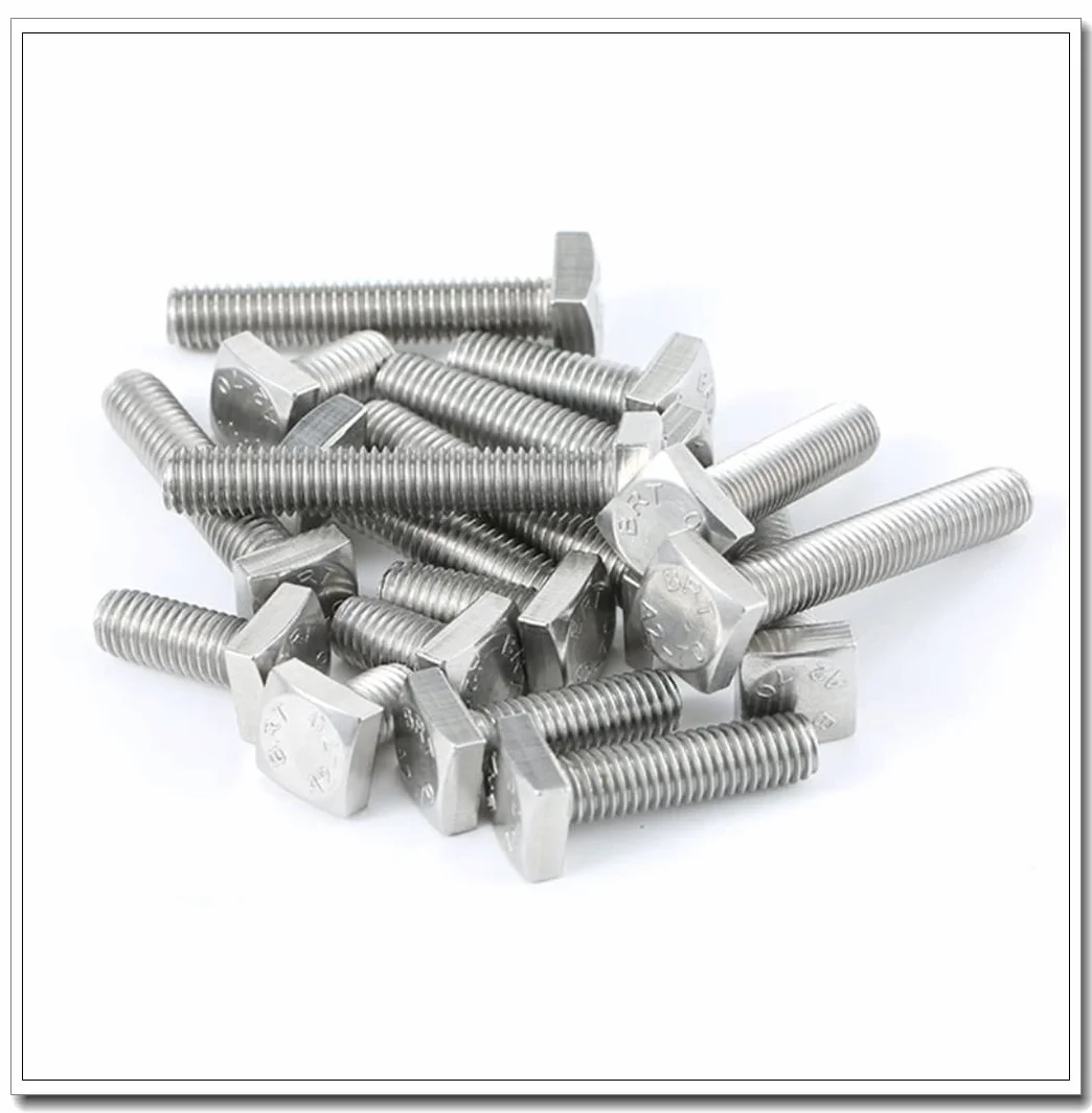 10 szt. M6 × 20 mm stal nierdzewna 304 śruba z łbem kwadratowym śruba z łbem kwadratowym