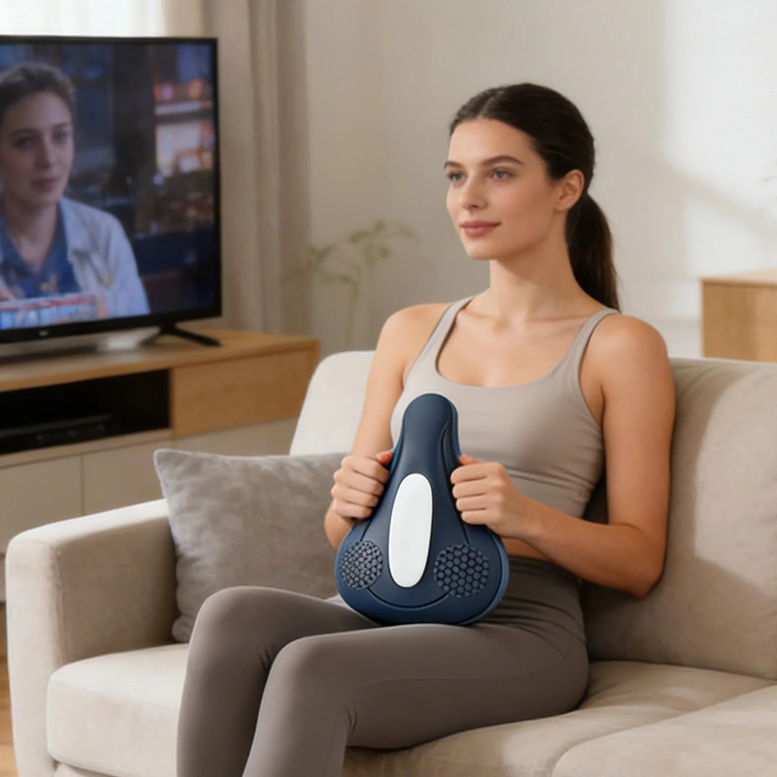 Trenażer Mięśni Miednicy, 4-stopniowa Regulacja, 22 Cm, Inteligentny Przyrząd Do Ćwiczenia Mięśni, Trenażer Pulsacyjny Dla Mężczyzn, Ergonomiczna Konstrukcja, Do Domowej Siłowni Lub Centrum Rehabi