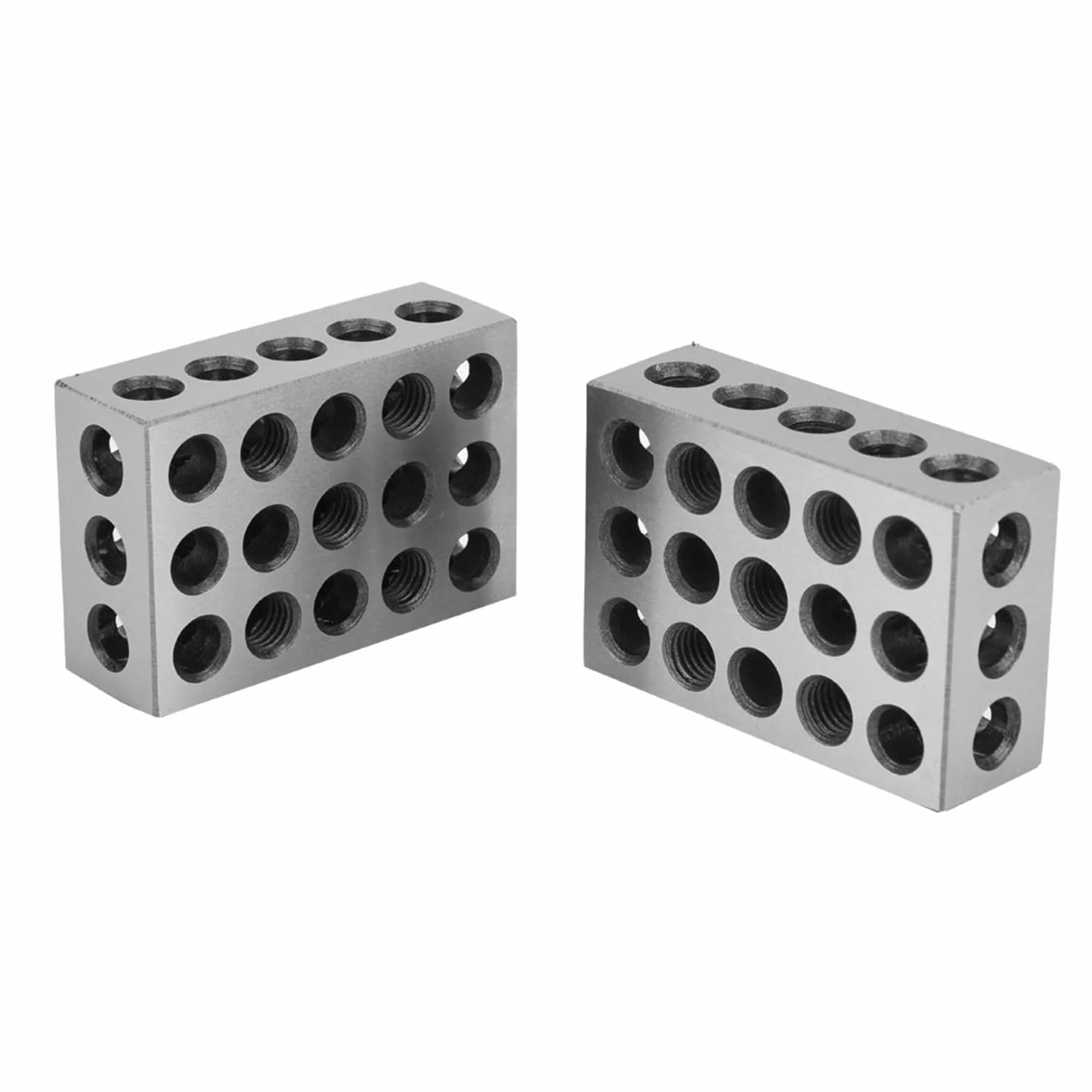 2 kawałki. Bloki mocujące z 23 otworami Frezowanie równoległego bloku mocującego 25x50x75mm