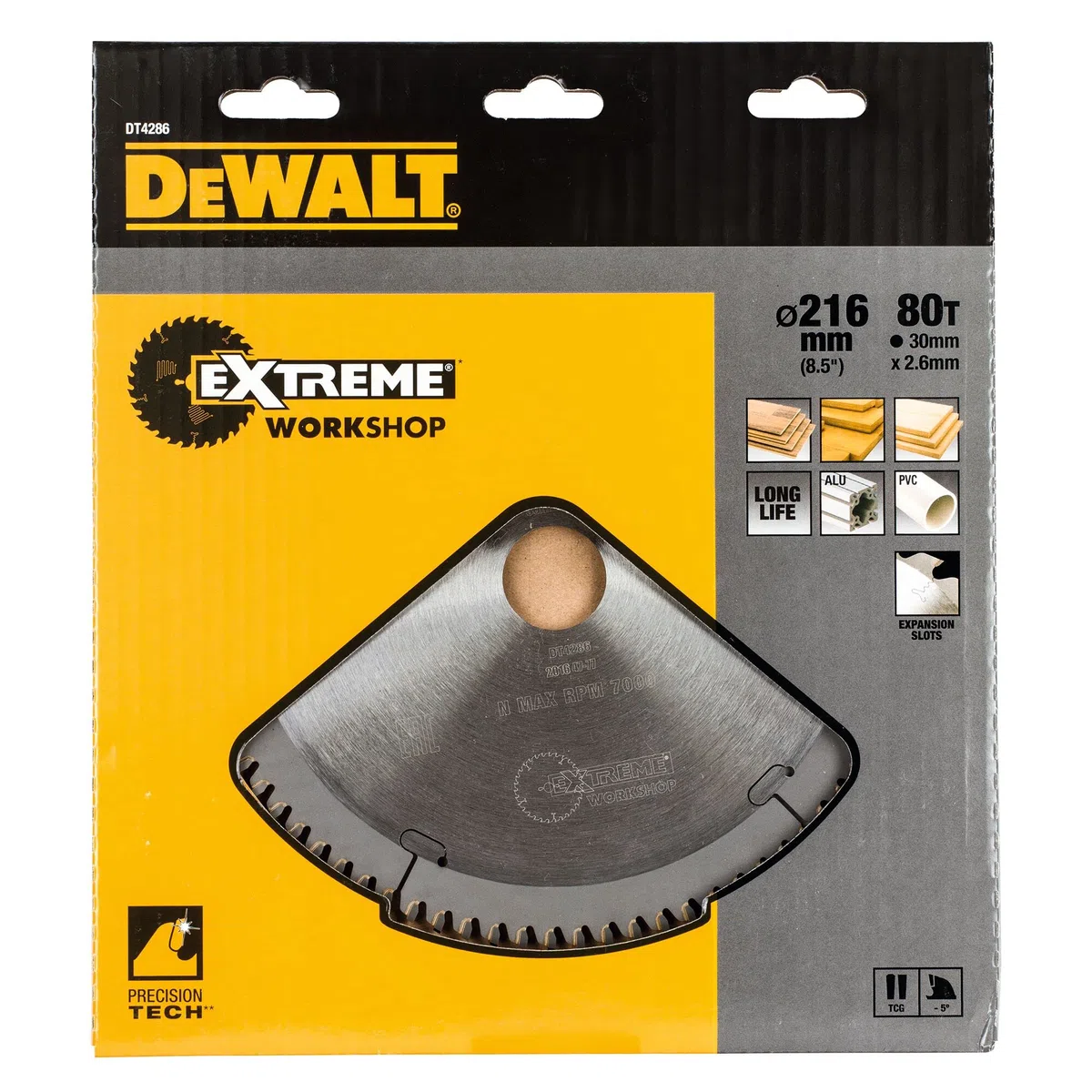 DeWalt Brzeszczot do piły tarczowej 216 x 30 x 80t, DT4286-QZ