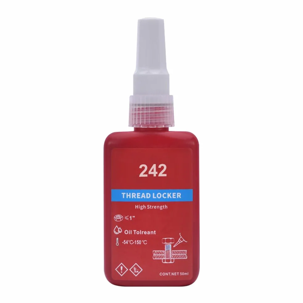 Bezpiecznik śrubowy, średnio twardy, klej do śrub i nakrętek, wodoodporny, odporny na wysokie temperatury, do wszystkich stali, zdejmowany, 50 ml
