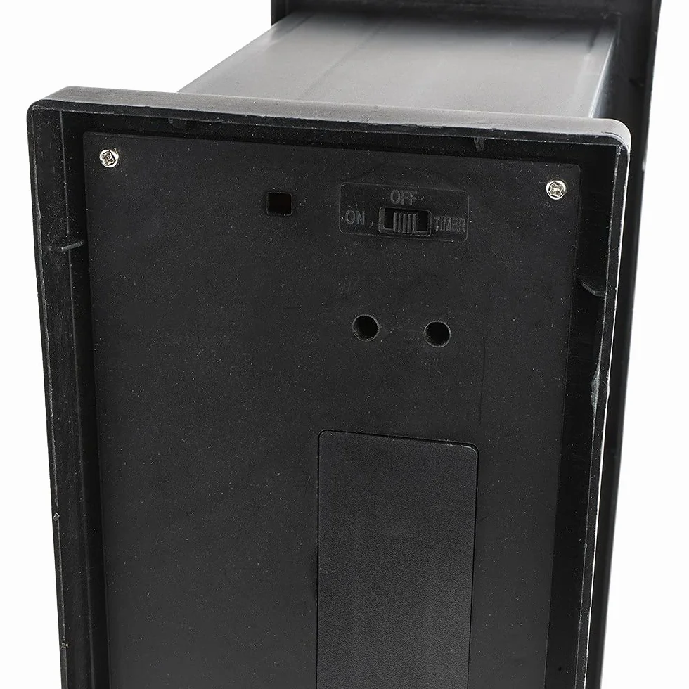 Ideen mit Herz Kominek LED, dekoracyjny, elektryczny, na baterie, bez ogrzewania, realistyczny efekt ognia / płomienia, 30 x 11,5 x 20 cm, z funkcją timera (6 godzin włączony / 18 godzin wyłączony)