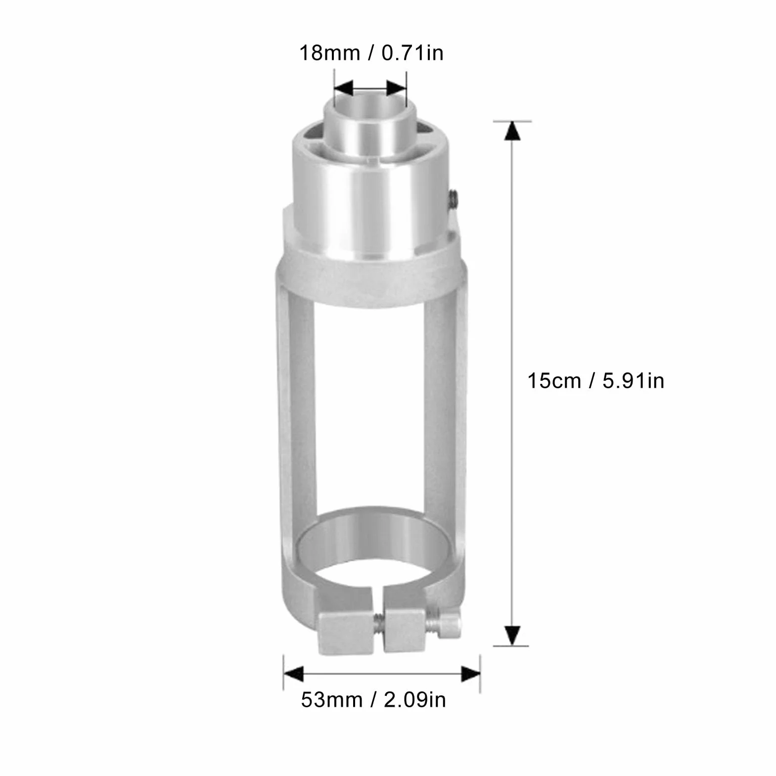 Adapter Wiertła do Otworów Kwadratowych do Akcesoriów Wiertarki, Uchwyt Mocujący Wiertło do Otworów Kwadratowych ze Stopu Aluminium do Uchwytów Wiertarskich od 38 do 43 Mm