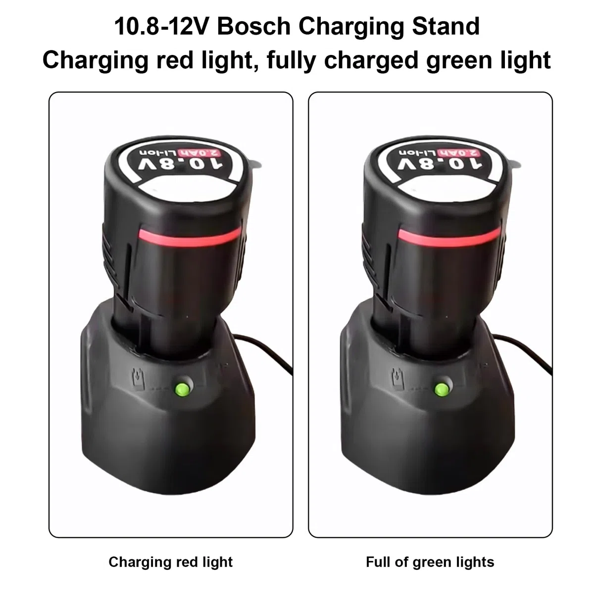 12V Li-ion ładowarka do Bosch, Professional 10.8V-12V AL1115CV akumulatorów Szybka ładowarka, Ładowarka do wiertarki akumulatorowej Kompatybilna z Bosch BAT411, BAT412, BAT413 (wtyczka EU)