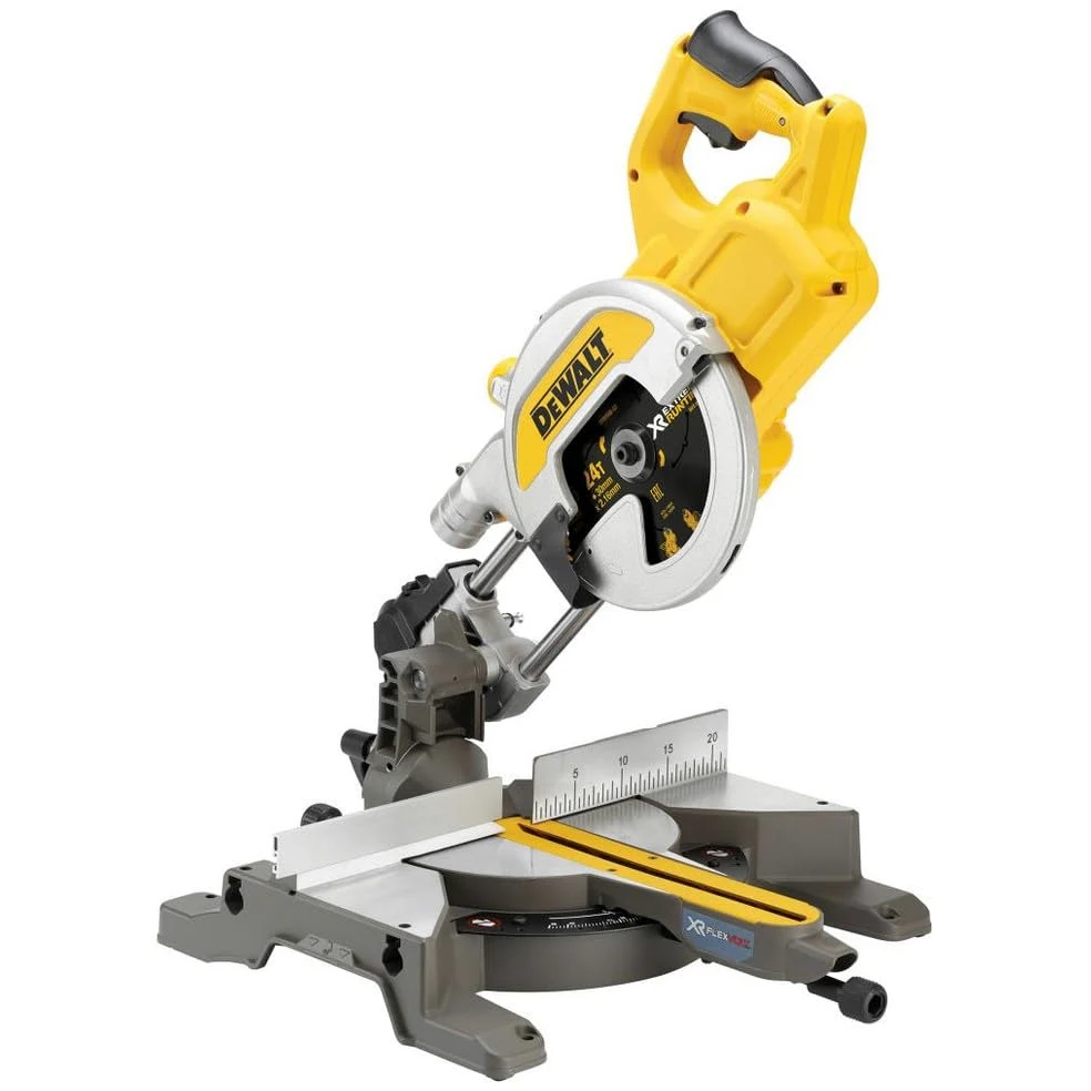 DEWALT Skuteczny Ingletadora telescópica bez escobillas xr flexvolt 54v ø216mm + luz xps bez ładowarka/akumulator dla profesjonalistów i majsterkowiczów do pracy profesjonalnej 54v
