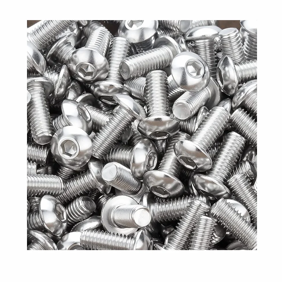M2.5 Śruby z Gniazdem Sześciokątnym Śruby Maszynowe, Śruby Imbusowe/Imbusowe ze Stali Nierdzewnej Śruby Kopułkowe, M2.5×40mm,50 pcs