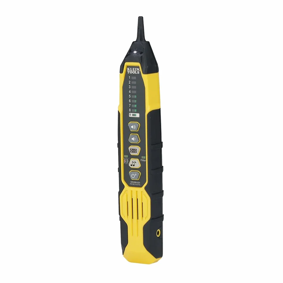 Klein Tools VDV500-223 Drutowa sonda cyfrowa z oświetleniem roboczym LED do Ethernetu, Internetu, telefonu, głośnika, koncentrycznego, wideo i transmisji danych RJ45, RJ11, RJ12