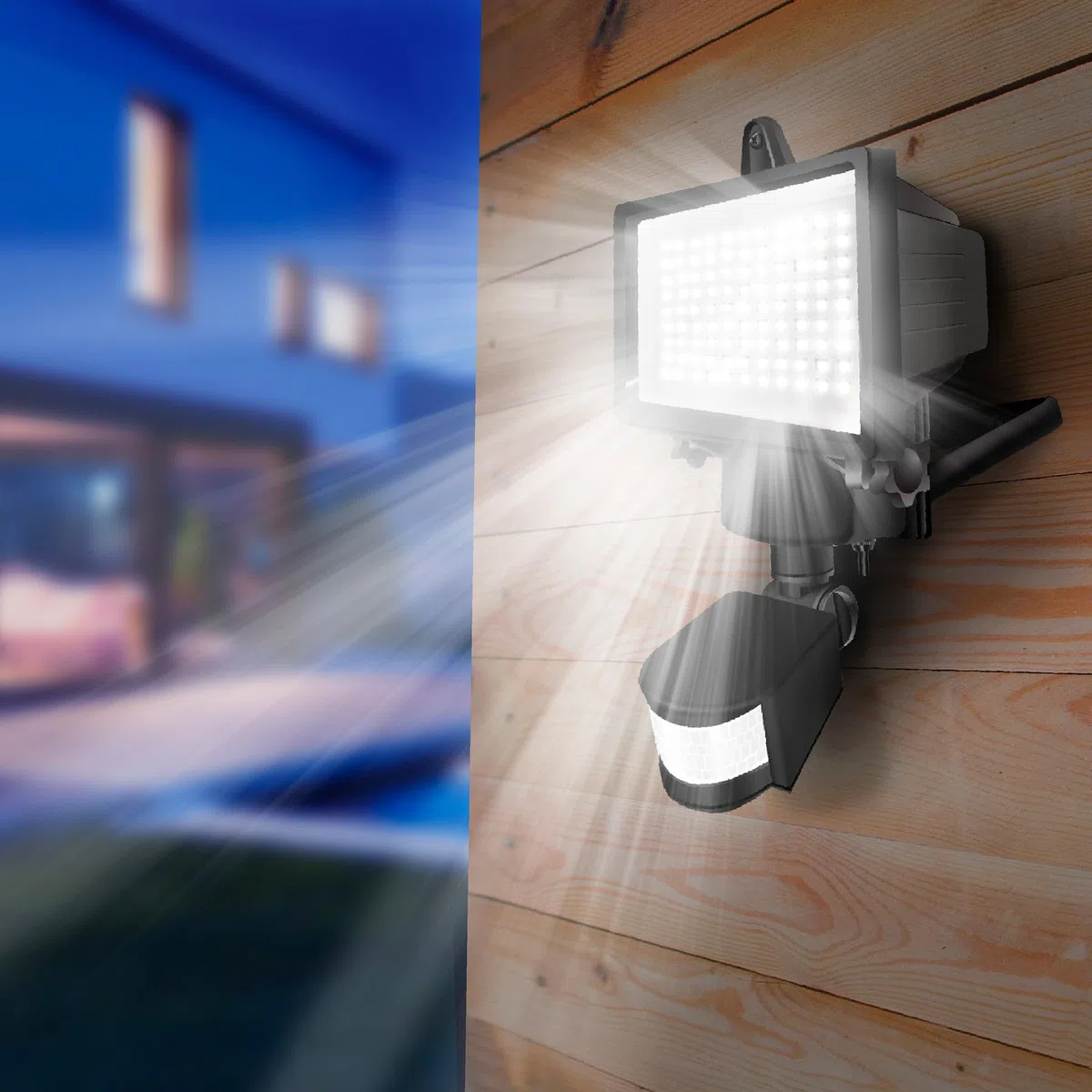 LUMI JARDIN Reflektor solarny z czujnikiem 1000LM COOPER BLACK