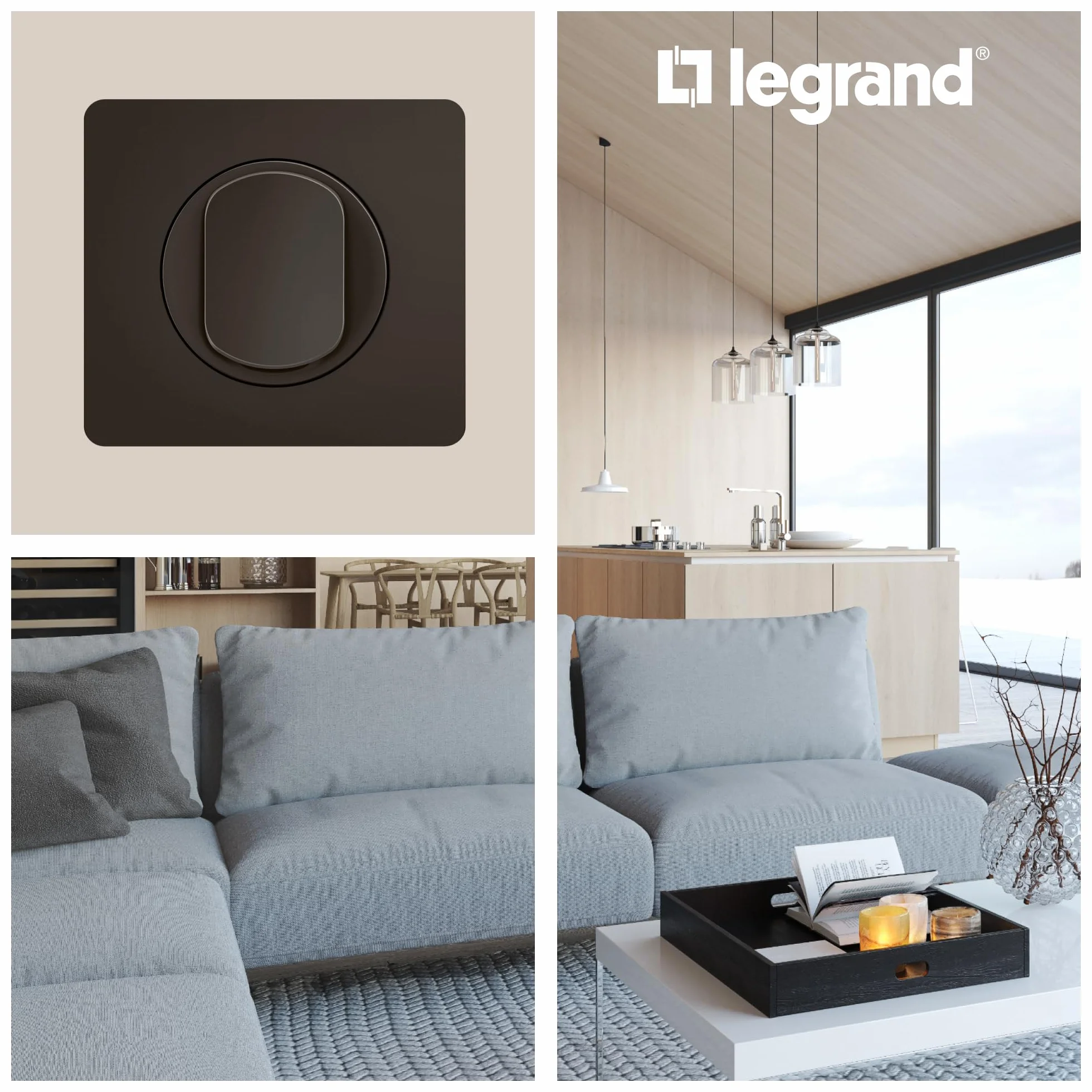 LEGRAND | Płyta 2 słupki czarna matowa, Céliane, nowoczesne wykończenie Deco, kompatybilna z mechanizmami Céliane, 90% materiał z recyklingu