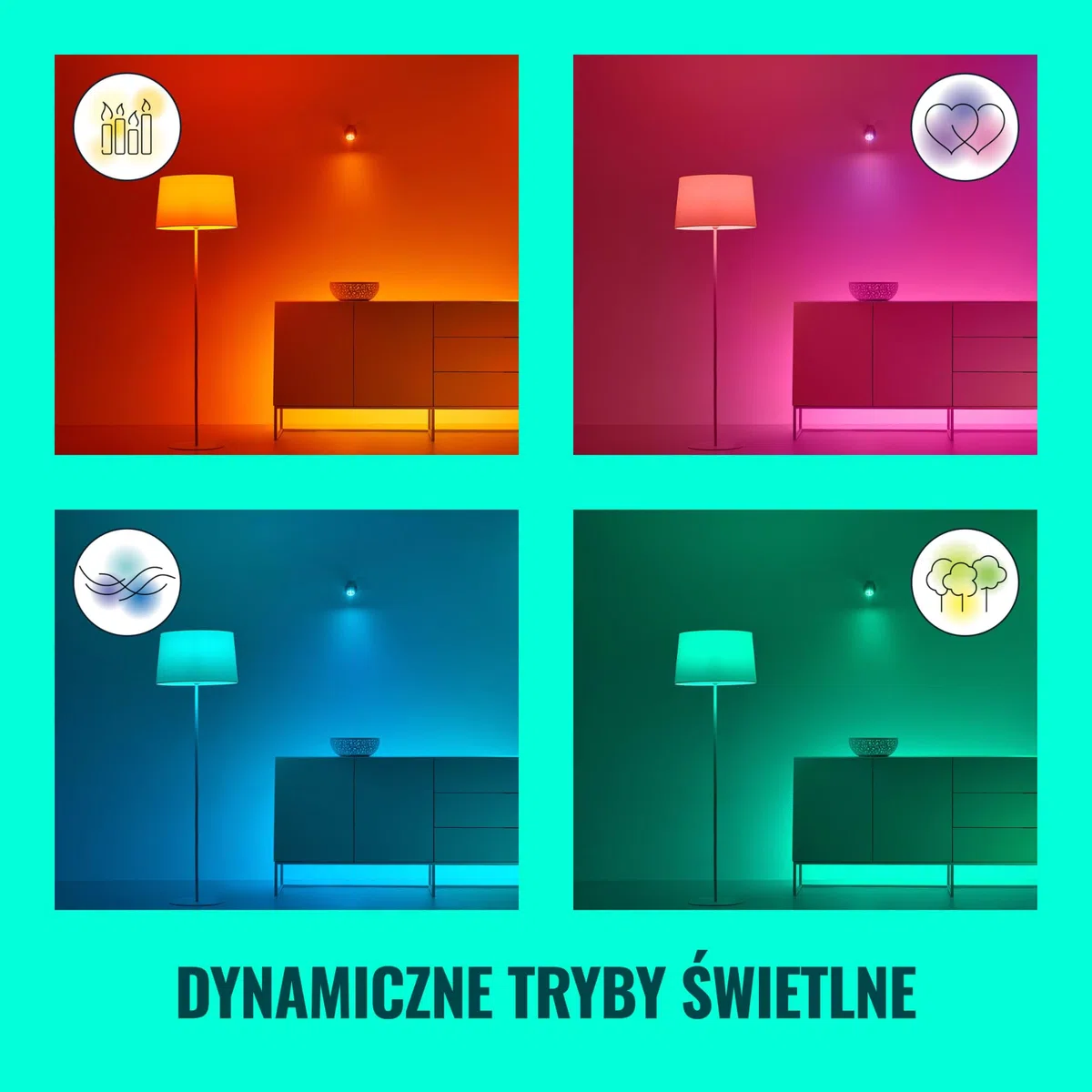 WiZ Inteligentna taśma LED 2 m, 1600 lm, Wi-Fi, Bluetooth, wiele odcieni bieli, szeroka paleta kolorów, sterowanie aplikacją + zasilacz