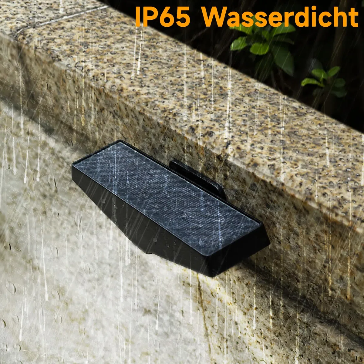 WAFTING Solarne lampy ogrodzeniowe, 4 sztuki, solarne światła schodowe, wodoodporne IP65, solarne światła pokładowe na schody zewnętrzne, ściany, ogrodzenie, podwórko, patio, taras