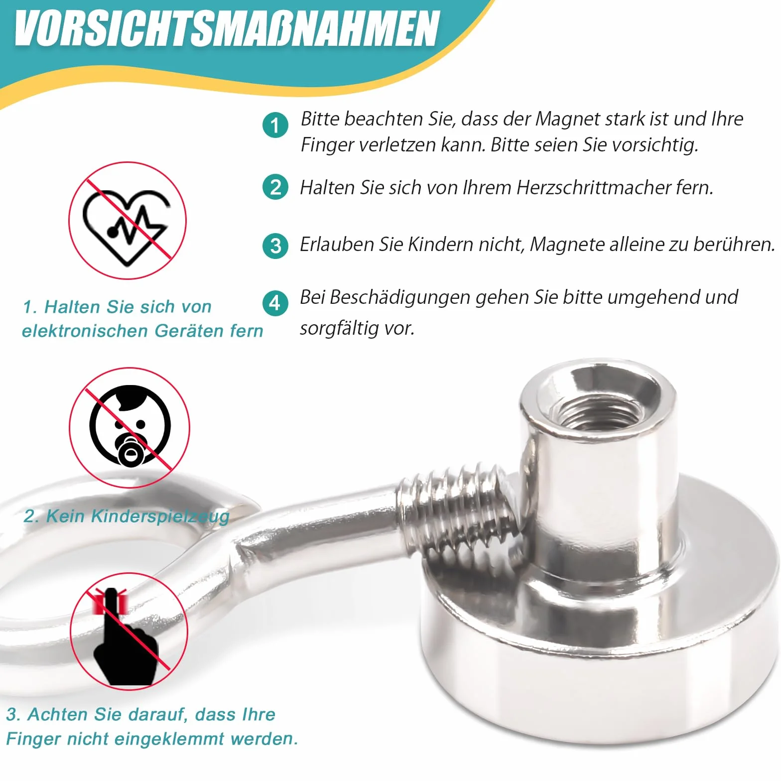 FPMYB 40 sztuk mocnych magnesów z haczykami, 16mm, magnesy neodymowe, magnesy z haczykami, magnesy oczkowe, magnes z haczykiem do wycieczek, grilla, BBQ, kuchni, lodówek, gadżetów, żelaznych drzwi