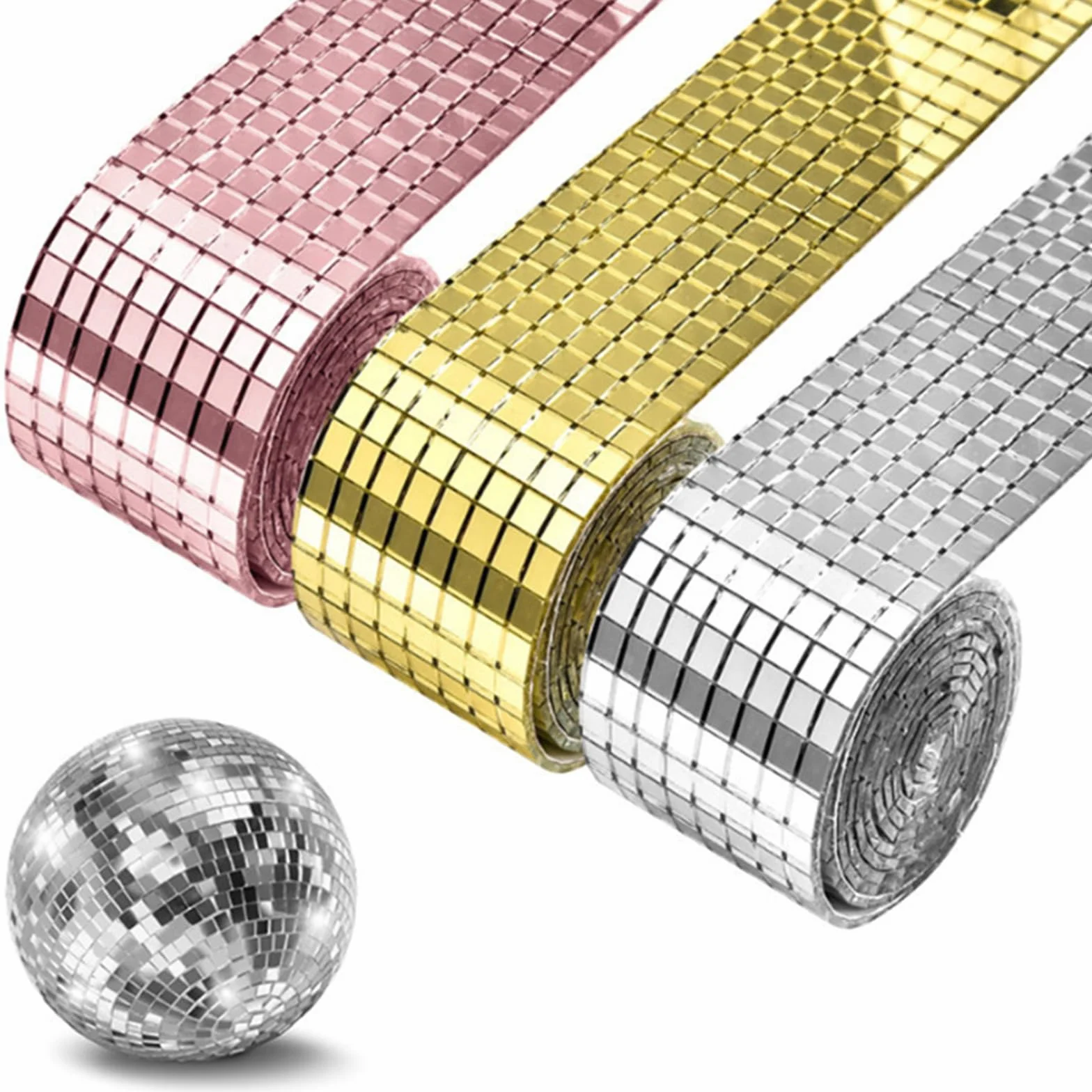 4 rolki 6400 sztuk samoprzylepnych mini luster, mini mozaikowe płytki lustrzane, samoprzylepne mini lustro, mozaika, kwadratowa mozaika, 5 x 5 mm, do samodzielnego wykonania rzemiosła, dekoracji