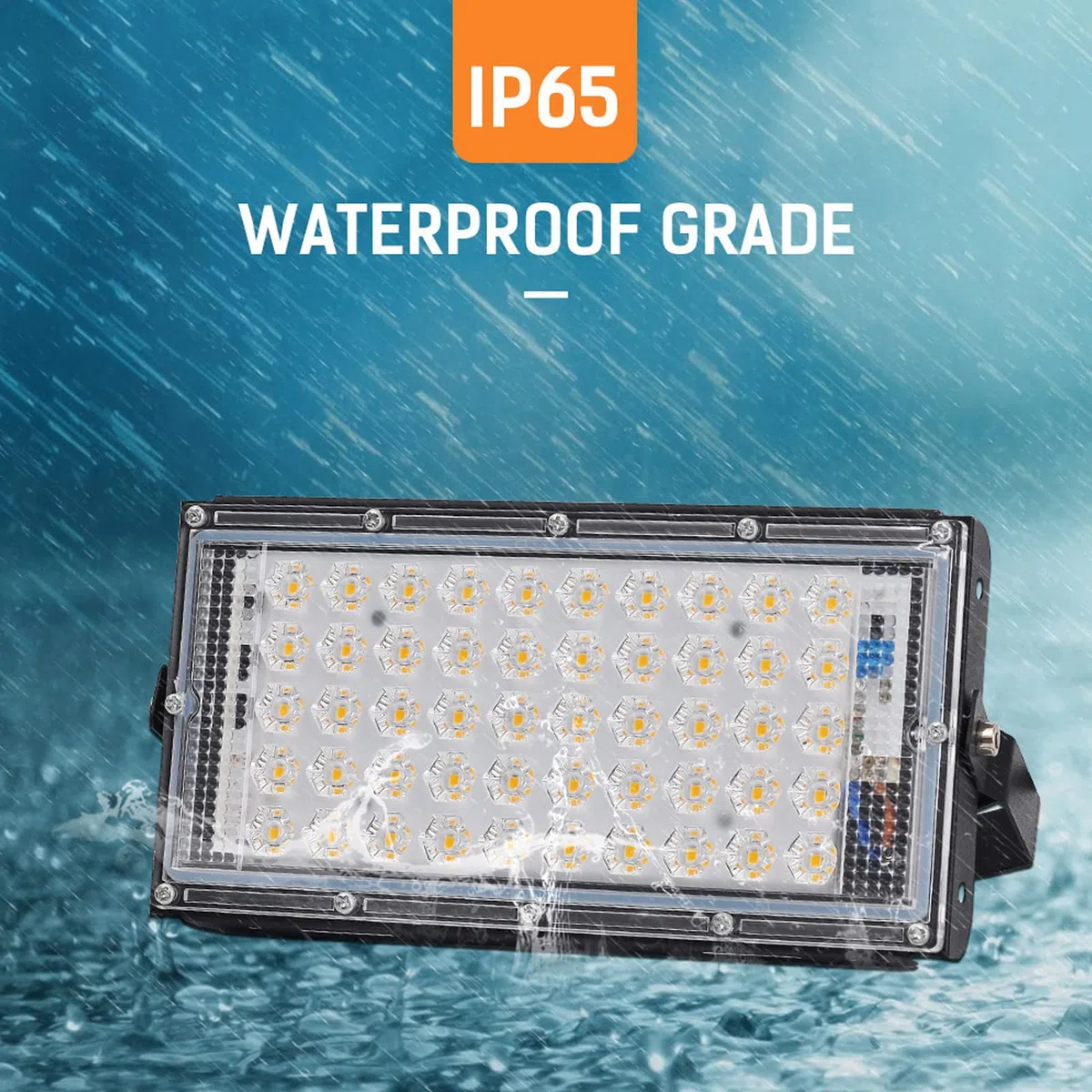 Marhynchus LED Flood Light 50W 12V Super Jasne światło Dzienne Białe światło Wodoodporny Zewnętrzny Reflektor LED na Dziedzińce Ogrody z Wtyczką