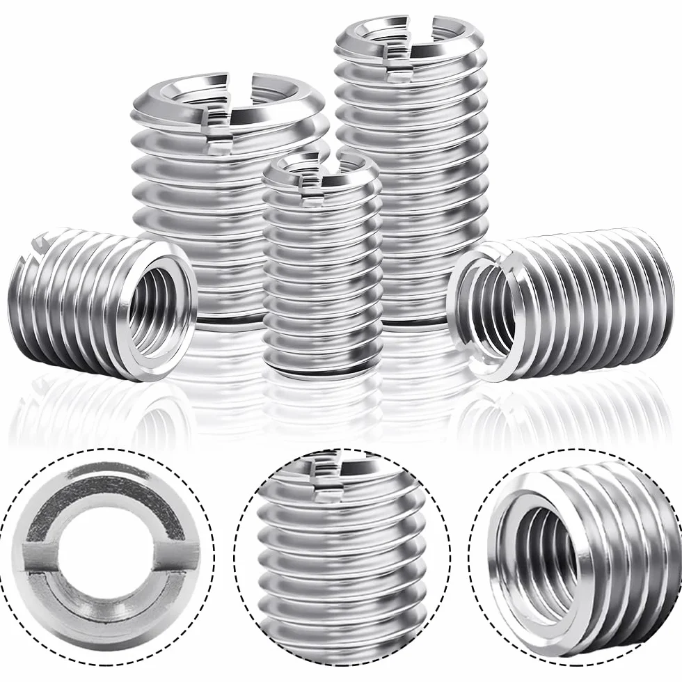 Zestaw adapterów gwintowanych M12 do M8 x 15 mm, 24 sztuki, gwintowana tuleja ze stali nierdzewnej do połączeń śrubowych, naprawy