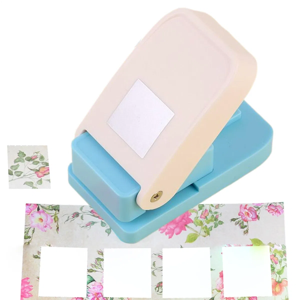 Stamp Puncher Square - urządzenie wielofunkcyjne, ręczne narzędzie do wycinania narożników do kronikowania, scrapbookingu, etykietowania i dekoracji artystycznych, łatwe w użyciu, solidne i przenośne