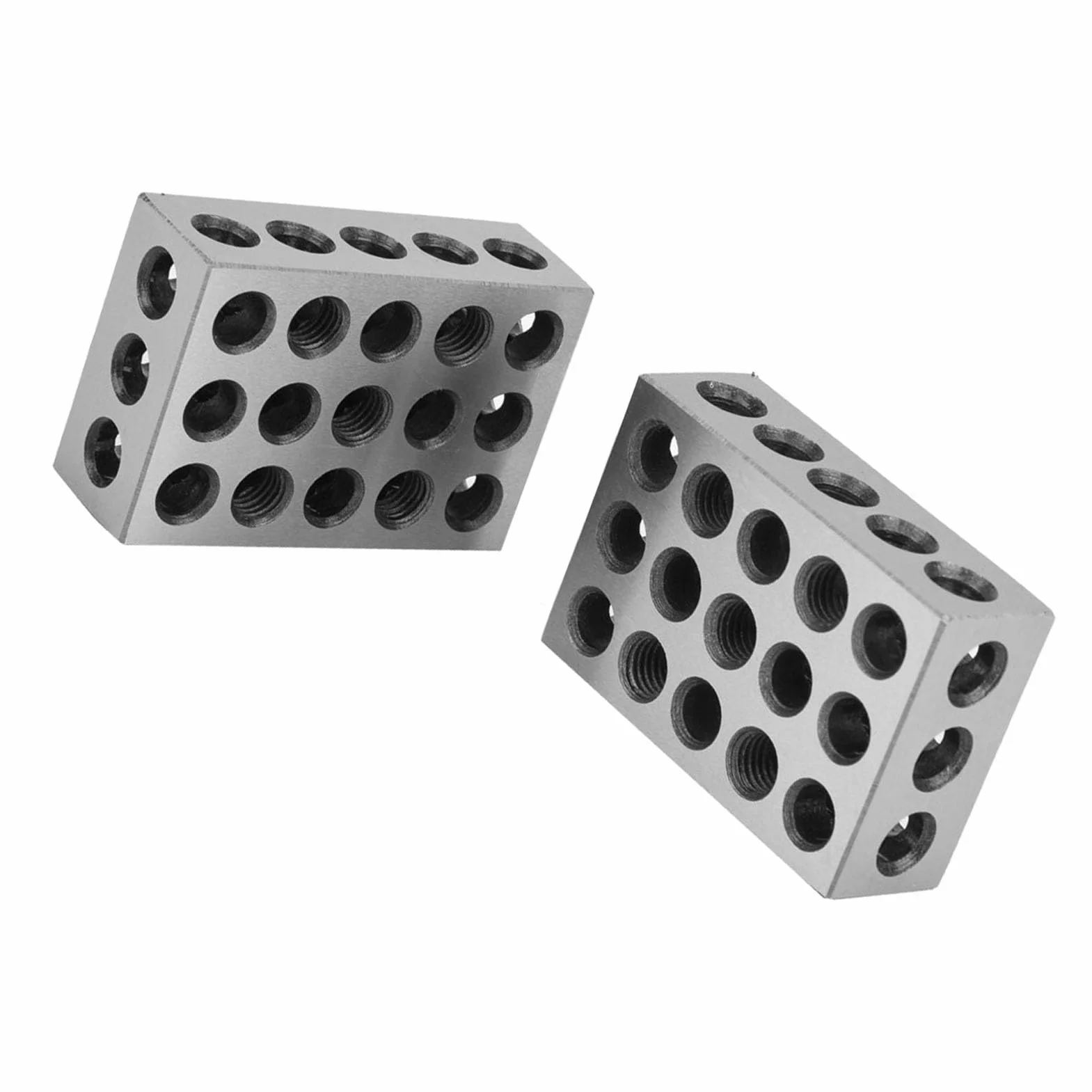 2 kawałki. Bloki mocujące z 23 otworami Frezowanie równoległego bloku mocującego 25x50x75mm