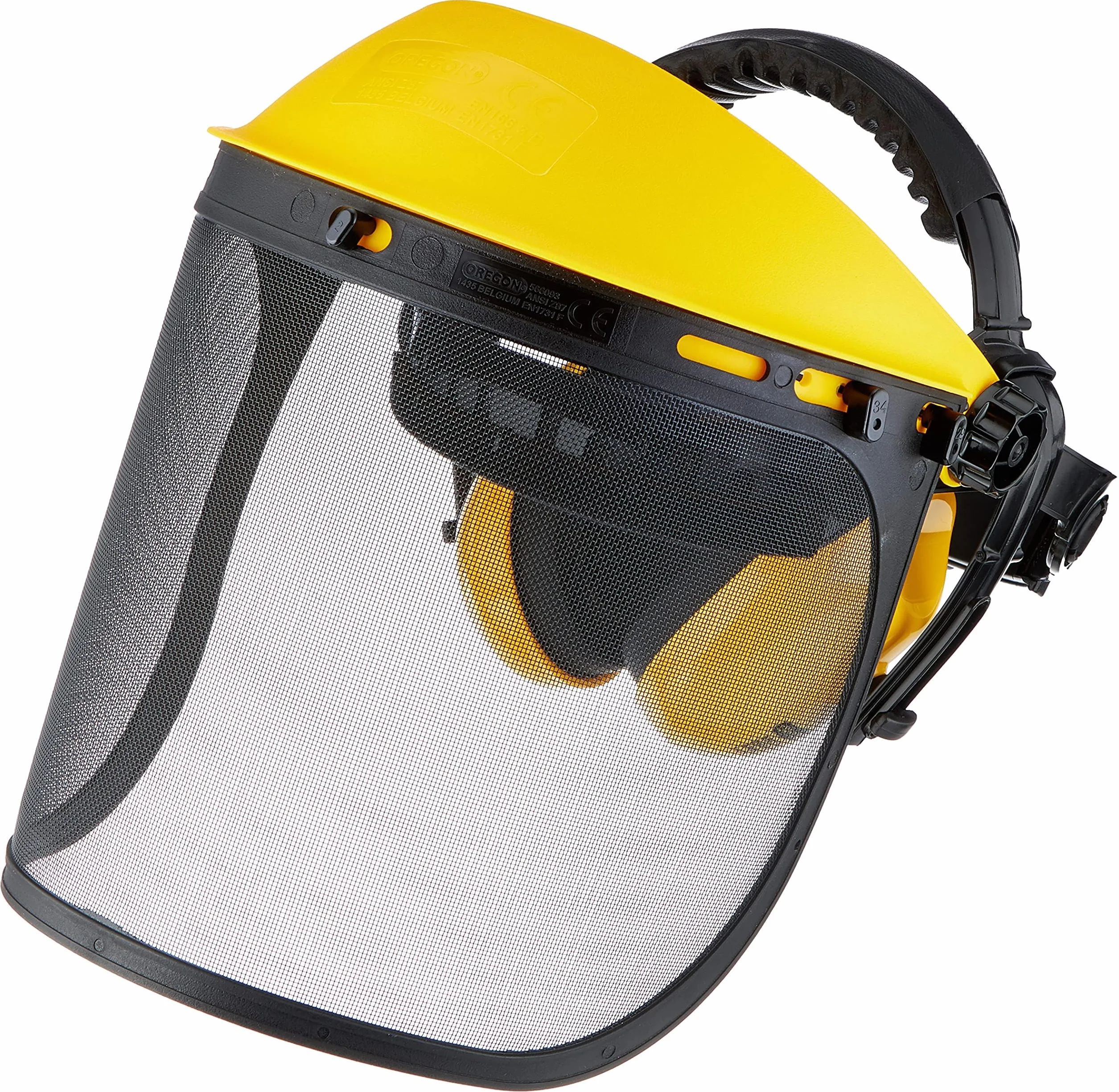 Oregon Q515061 Kask Ochronny na Twarz i Uszy, Żółty