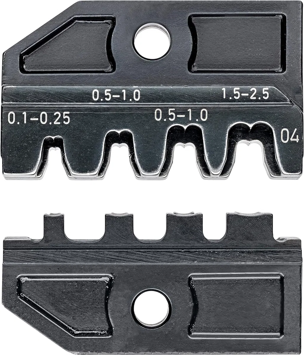 KNIPEX Matryca zagniatająca nieizolowanych końcówek kablowych nasuwanych "żeńskich” (szerokość 2,8 + 4,8 mm), 97 49 04