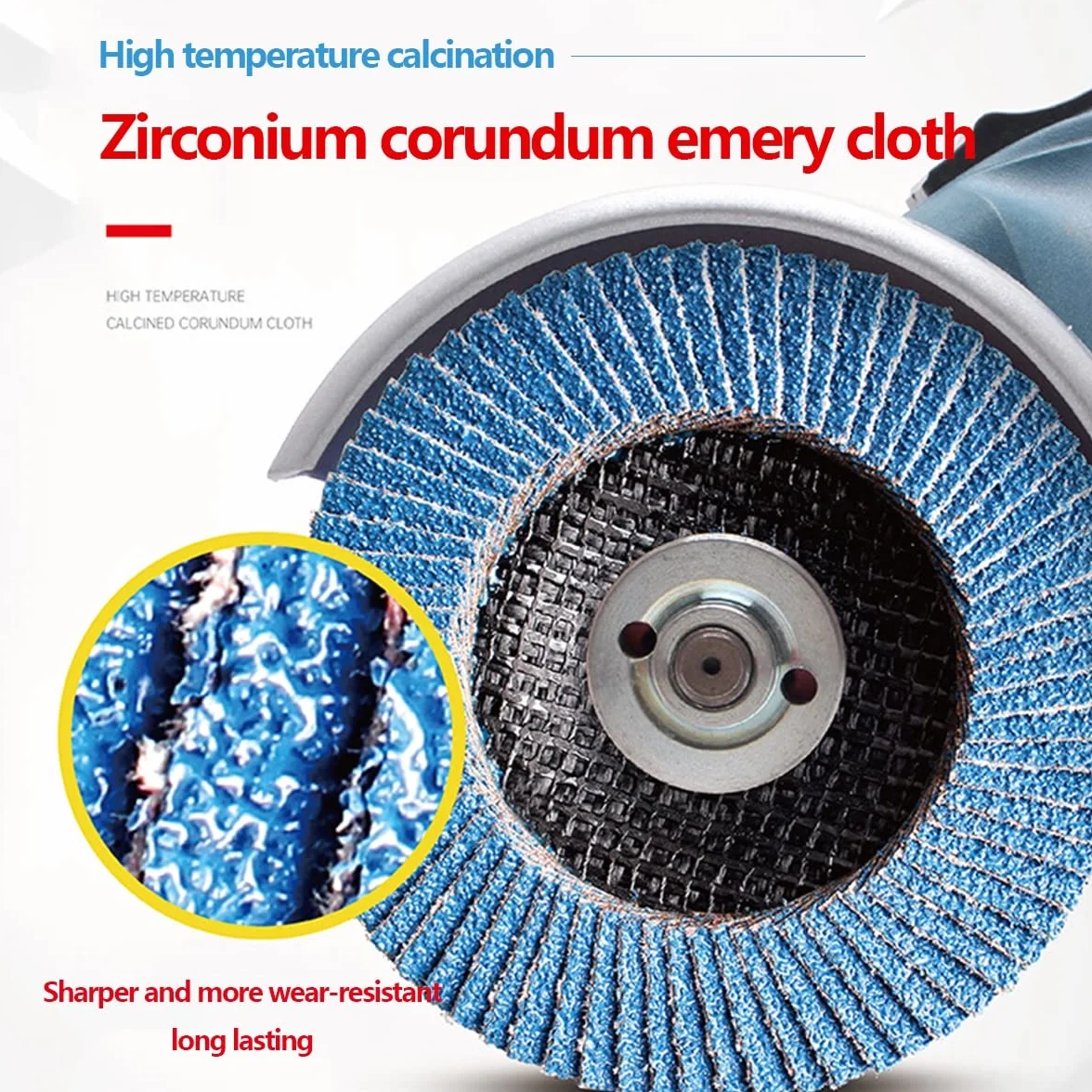 Tarcze szlifierskie, Tarcza szlifierska 100 z osłoną plastikową, bardzo gruba, cyrkokorund, średnica zewnętrzna mm, otworu 16, ziarnistość 80/50 szt(50 Pcs)