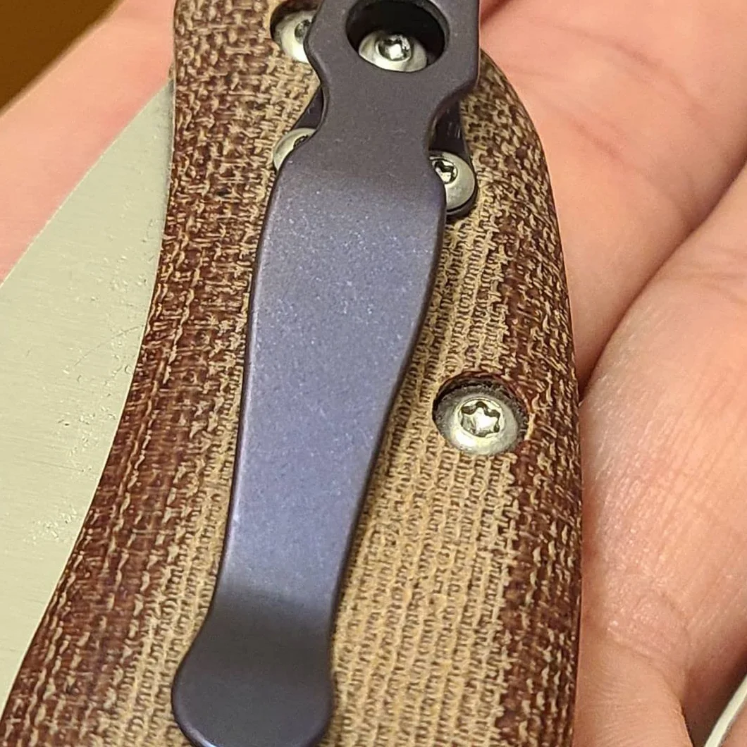 Deep Carry DIY kieszonkowy klips ze stopu tytanu praktyczne akcesoria z tyłu talii zaprojektowane dla Spyderco Shaman C229 (czarny)