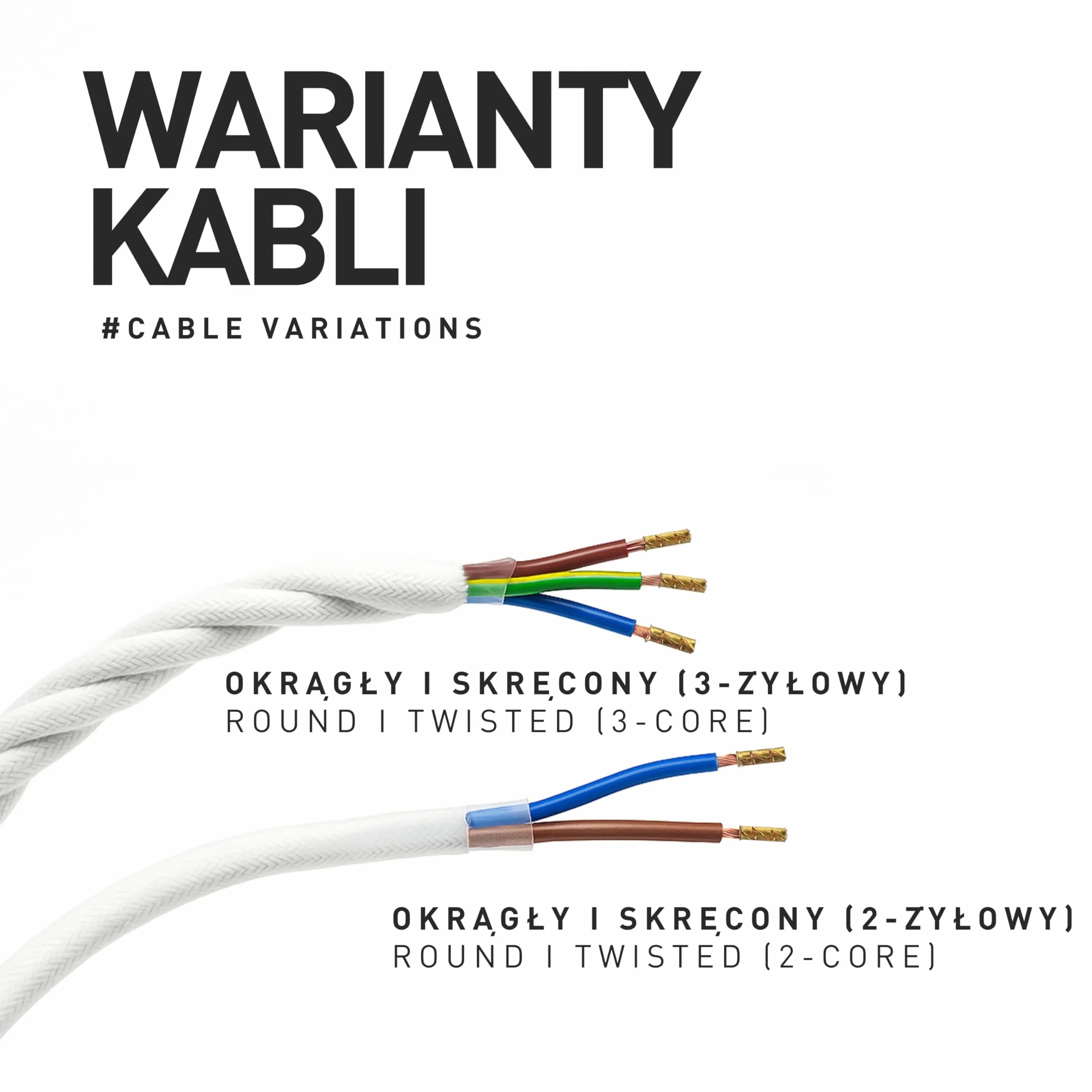 smartect Antracyt Kabel Skręcony Tekstylny, 2 Metrów Kabel w Oplocie Elektryczny, 3 Żyłowy (3 x 0,75 mm²) Elektryczny Kabel w Oplocie Tekstylnym do Własnych Projektów DIY