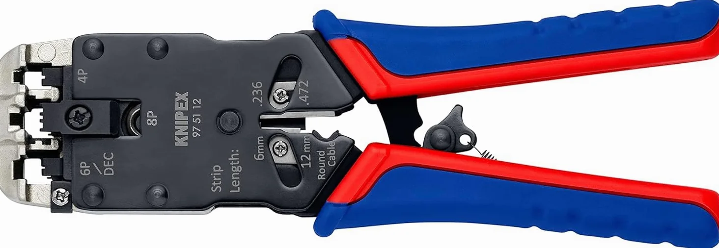KNIPEX Szczypce do zagniatania wtyków telefonicznych typu Western z osłonkami wielokomponentowymi 200 mm, 97 51 12