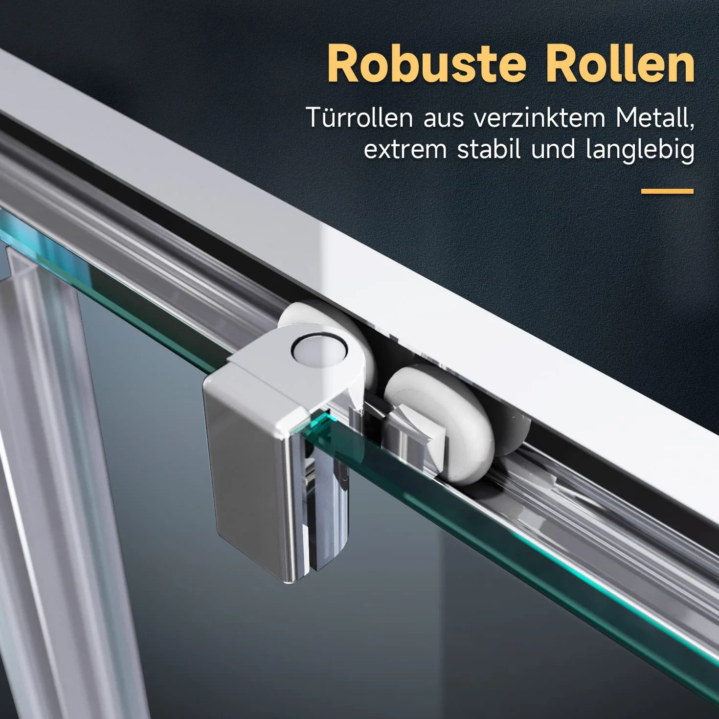 SONNI Kabina prysznicowa 76 x 76 cm wejście narożne kabina prysznicowa podwójne drzwi przesuwne prawdziwe szkło