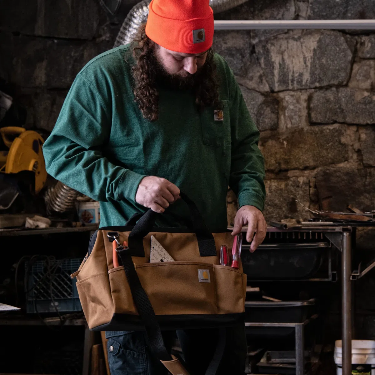 Carhartt Torba na narzędzia serii Trade, duża (16 cali), brązowa Carhartt